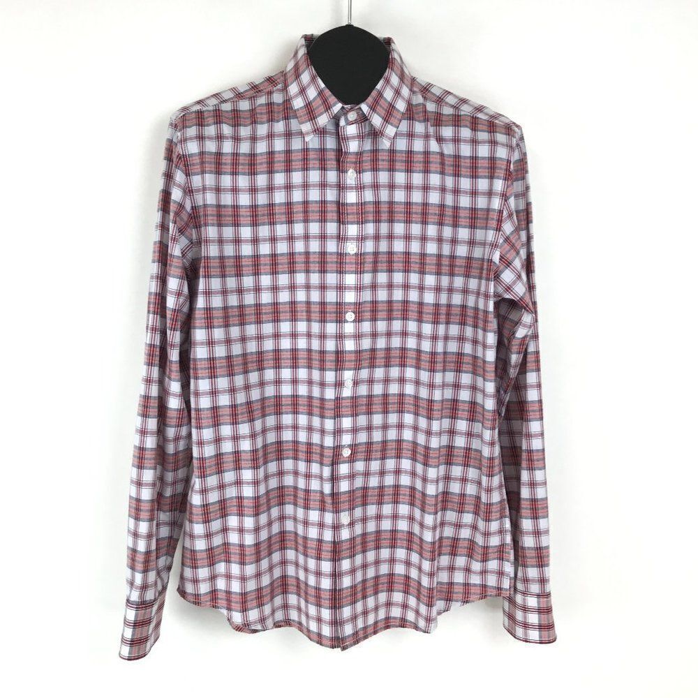 American Rag Cie Button Up Shirt Men's Medium Plaid Long Sleeve Casual